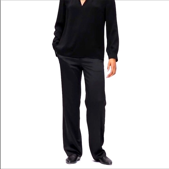 NWT Eileen Fisher Holiday Silky Dress Eco-friendly Black Pull-on Pants - Picture 2 of 16